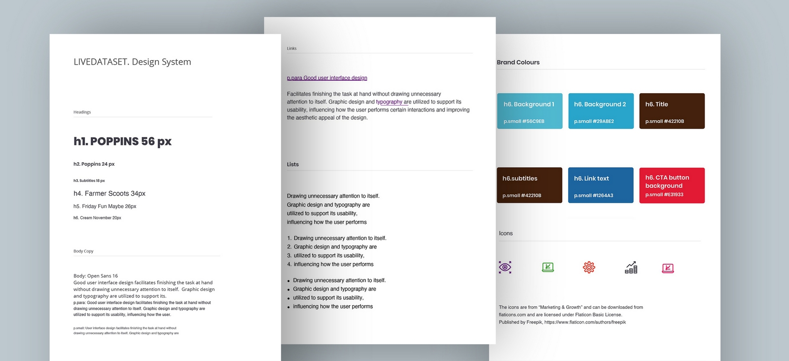 AGID design system style guide sheets